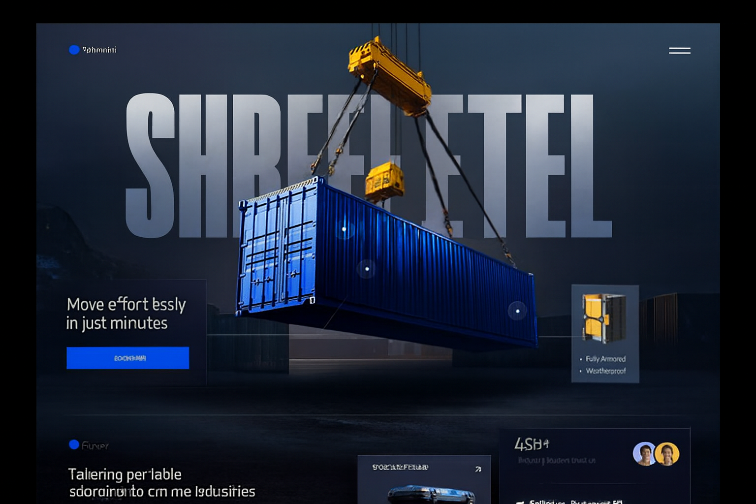 3D model of a sleek white cargo ship